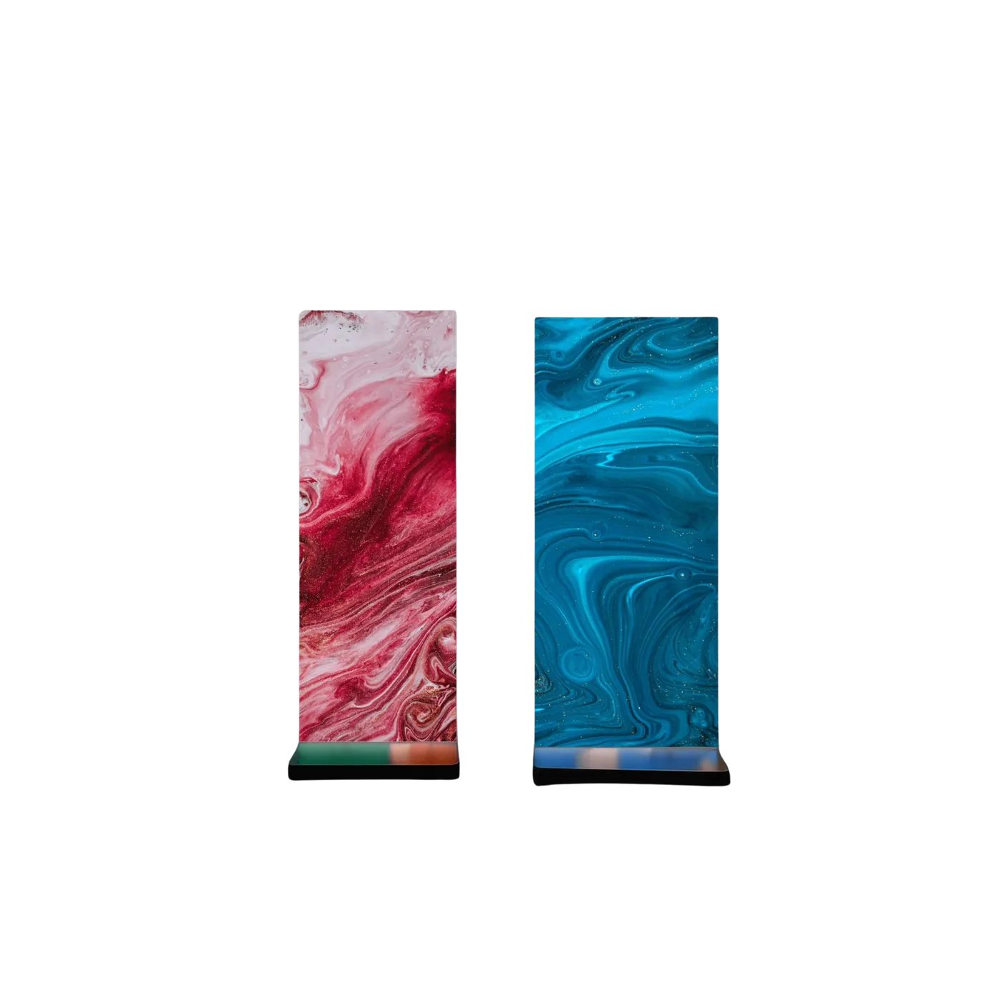 LED LCD Poster Screens as shown side-by-side