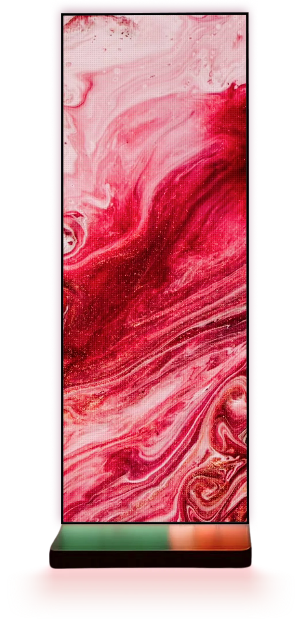 Large SITI LED screen displaying vibrant colors that attract people.