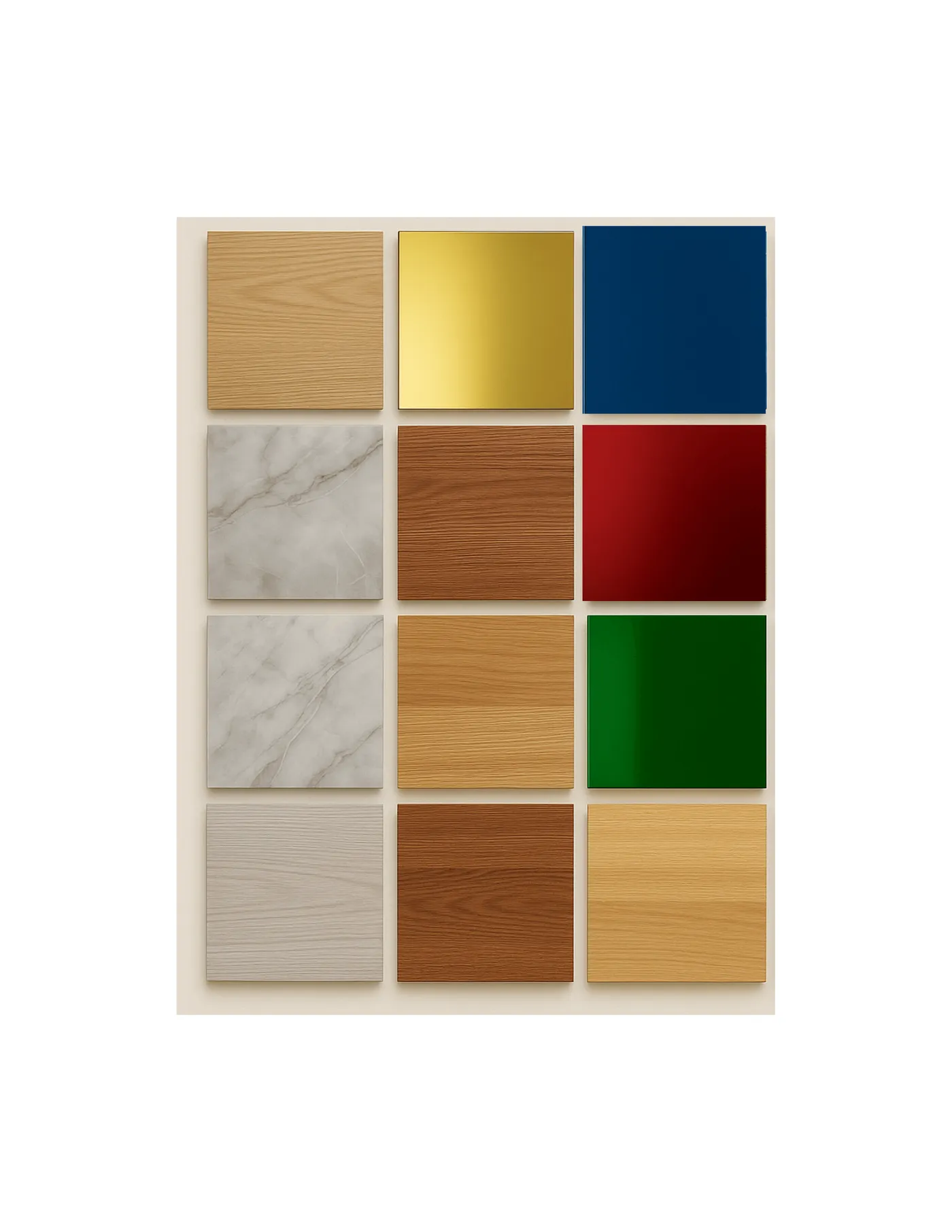 Different Samples of the Tile Texture LED Series in a grid