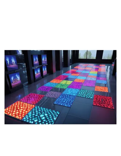 Tile Texture LED Series used to create a colorful floor