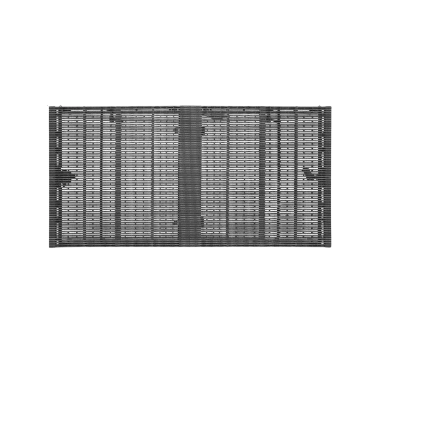 Transparent Mesh LED Display from the front perspective