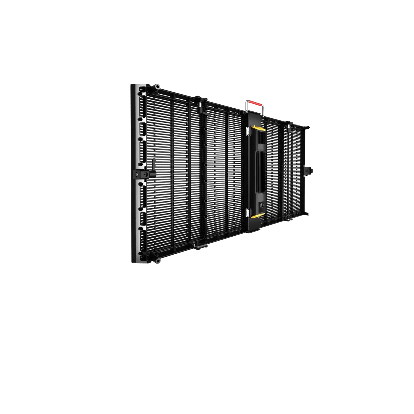 Transparent Mesh LED Display from the side perspective