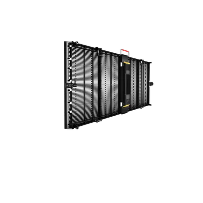 Transparent Mesh LED Display from the side perspective