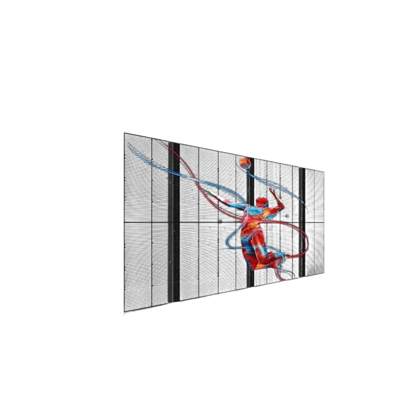 Main view of the Transparent Mesh LED Display